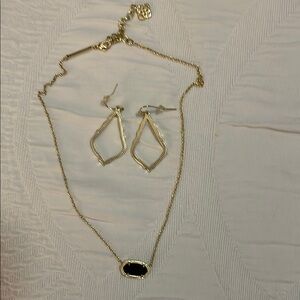 Kendra Scott Gold and Black Modern Necklace